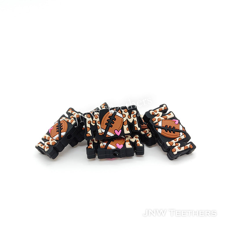 Mom Rugby Silicone Focal Beads