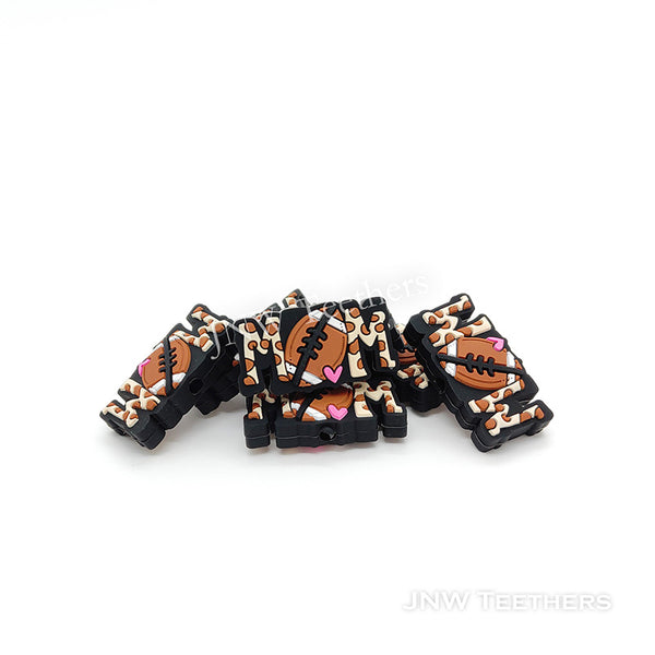 Mom Rugby Silicone Focal Beads