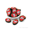 SF Football Teams Oval silicone focal beads