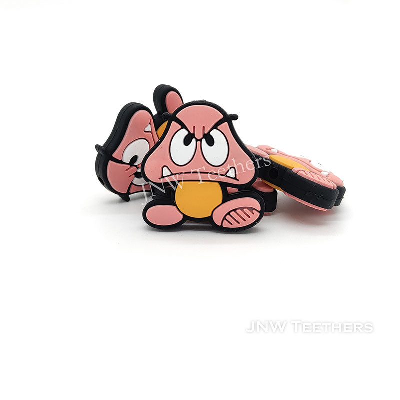 Angry Mushroom Silicone Focal Beads