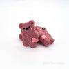 Polar bear silicone focal beads dust rose