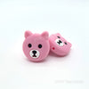 Pink  Bear Head silicone focal beads