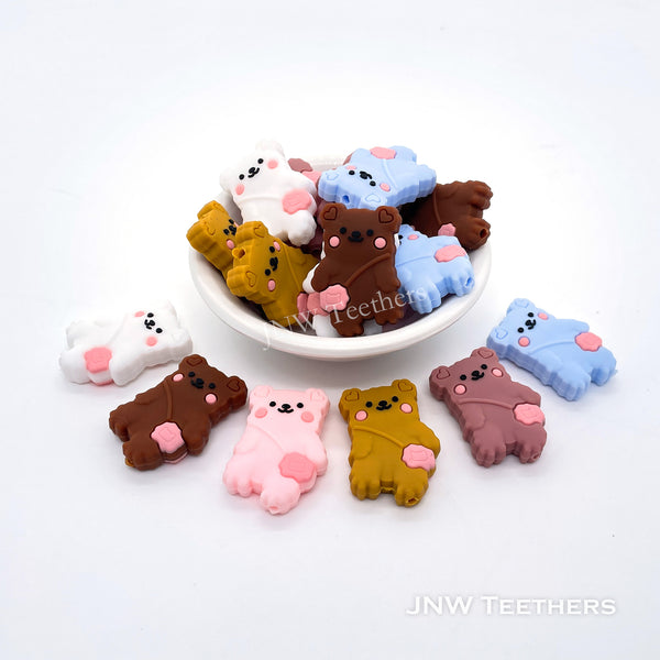Mini Polar bear silicone focal beads