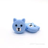 Blue   Bear Head silicone focal beads