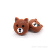 Brown   Bear Head silicone focal beads