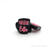 Coffee cup silicone focal beads pink