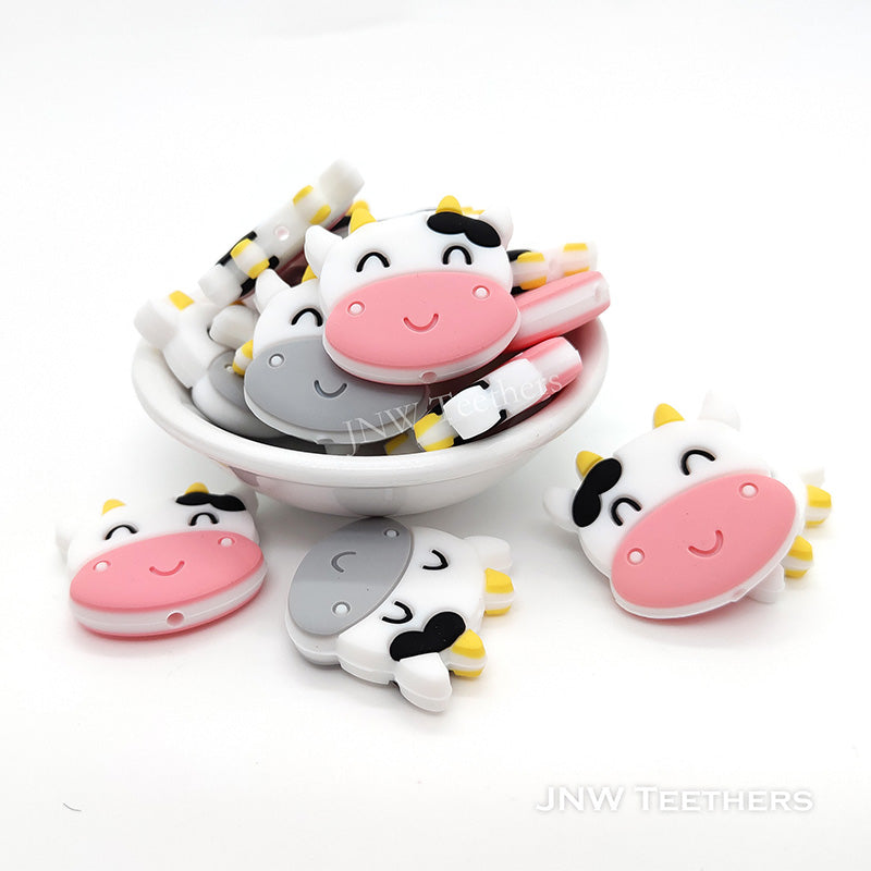 Cow Silicone focal Beads