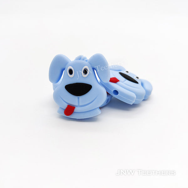 Blue Dog silicone focal beads
