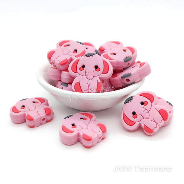 Pink   Elephant Silicone Beads
