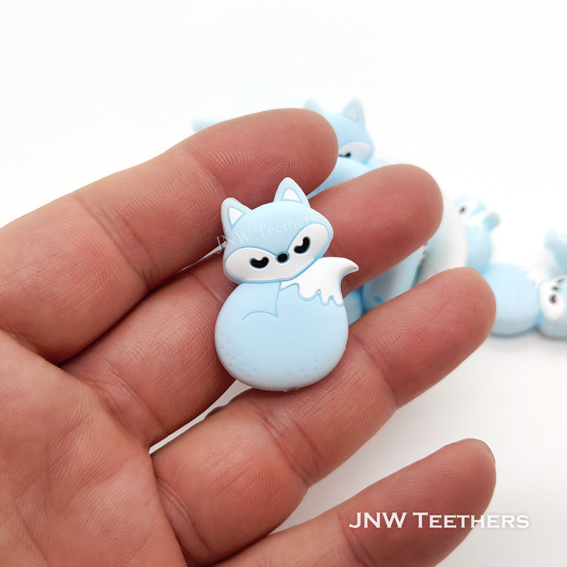silicone fox focal beads