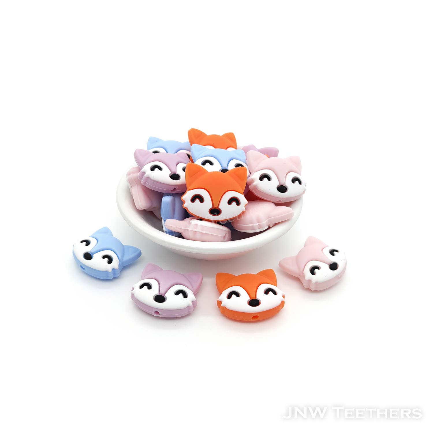 Fox head silicone focal beads