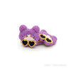 Sunglasses Girl Silicone Focal Bead lavender