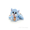 Blue Squirrel with Hazelnuts Silicone Focal Beads