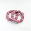 Silicone teething ring dusty rose
