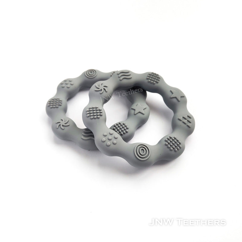 Silicone teething rings gray