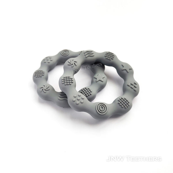 Silicone teething rings gray
