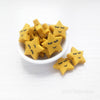 Sleeping star silicone focal beads mustard