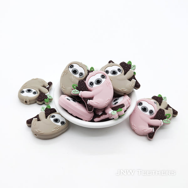 Sloth silicone focal beads