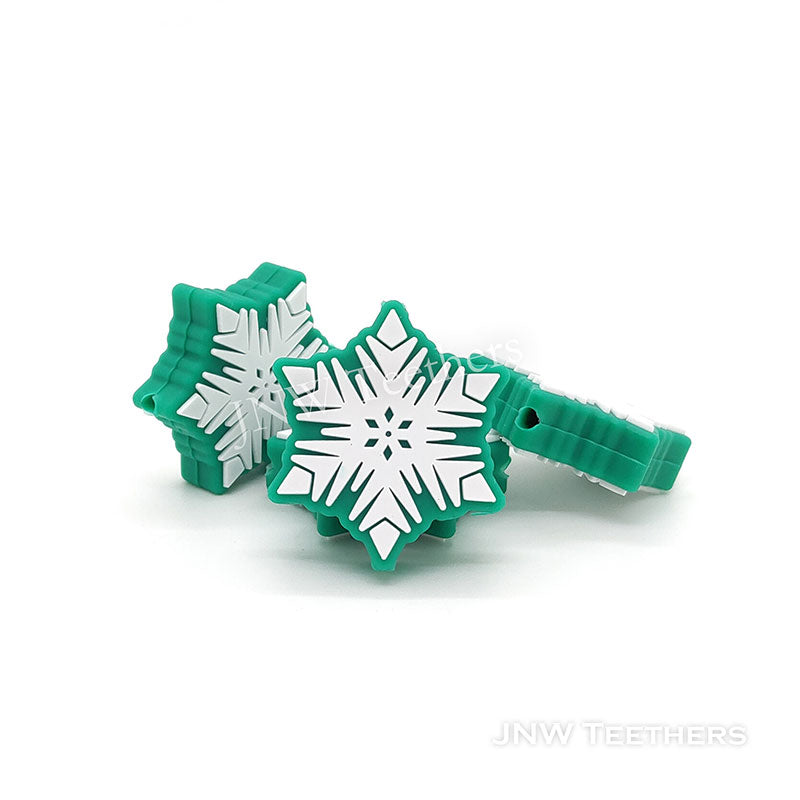 Christmas snowflake silicone focal beads