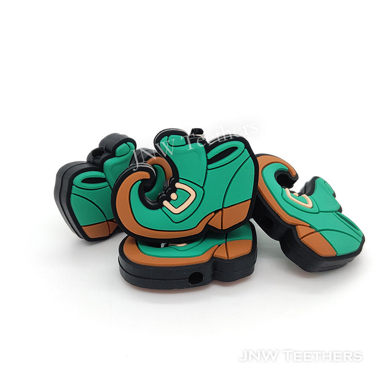 Boots St. Patrick's day silicone focal beads