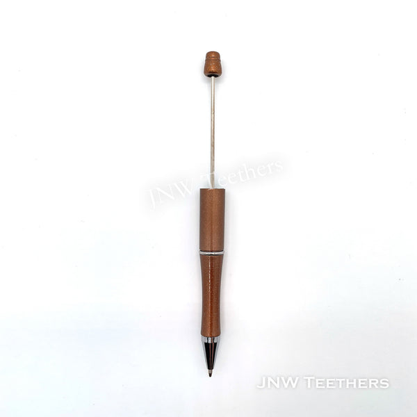 Pack 20 Sparkle Plastic Beadable Pens DIY Bead Ballpoint Pens - Pattern B