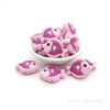 Perles focales en silicone poissons tropicaux rose