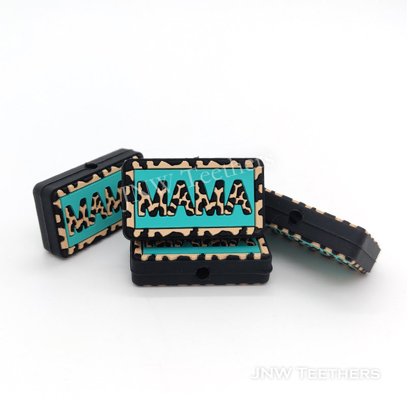 MAMA silicone focal beads turquoise