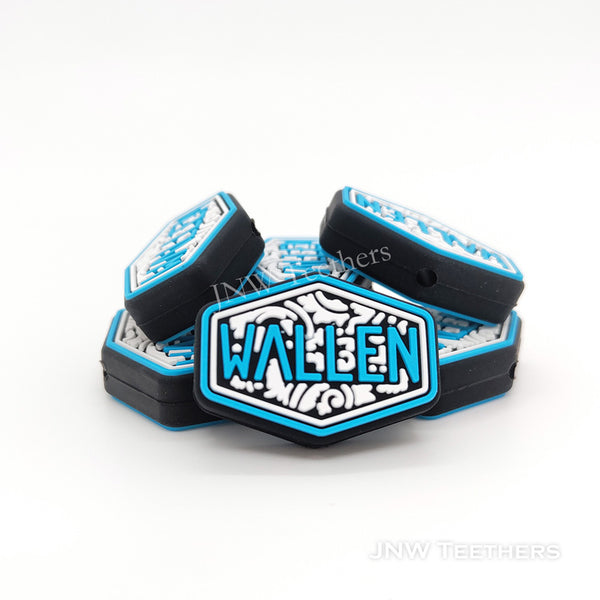 Letters Wallen Cow Head Silicone Focal Beads