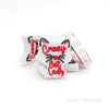 Crazy cat lady silicone focal beads White