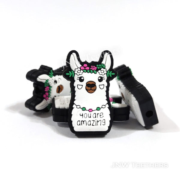 You are amazing Llama silicone focal beads