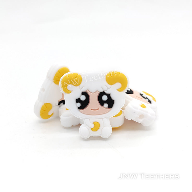 Taurus Zodiac silicone focal beads