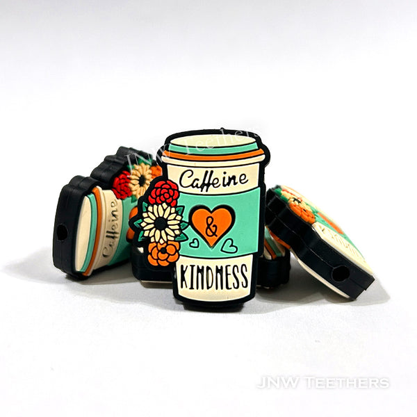 Coffee silicone focal beads