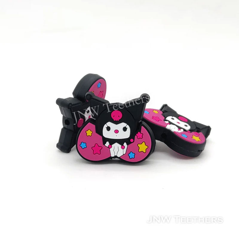 Pack 5 Cartoon Kuromi Silicone Focal Beads