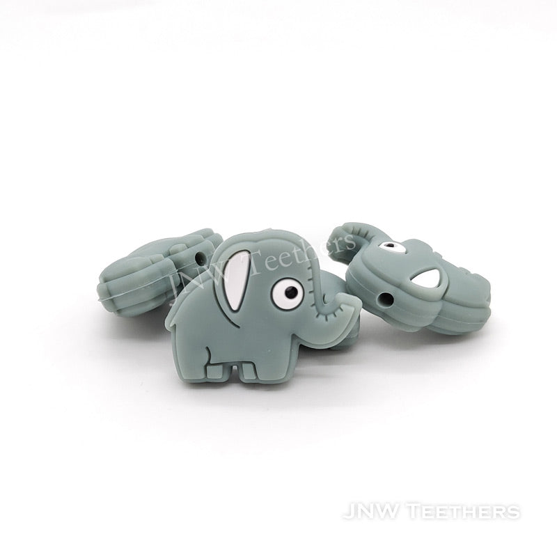 Gray elephant silicone focal beads Wholesale