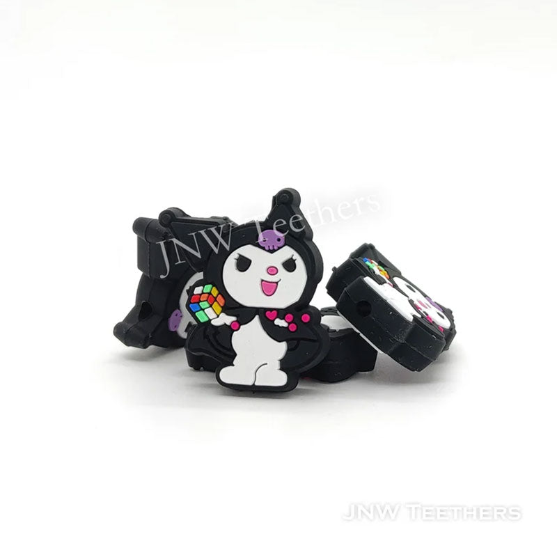 Pack 5 Cartoon Kuromi Silicone Focal Beads