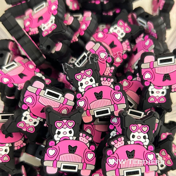 Pack 5 Cartoon Kuromi Silicone Focal Beads