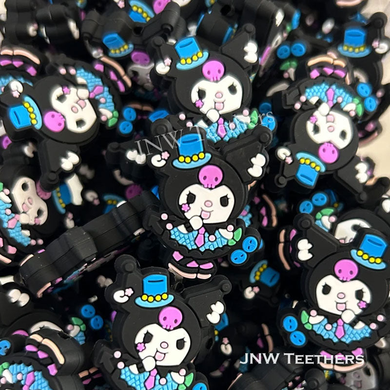 Pack 5 Cartoon Kuromi Silicone Focal Beads