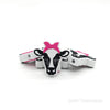 Fuchsia Cow Heads Silicone Focal Beads