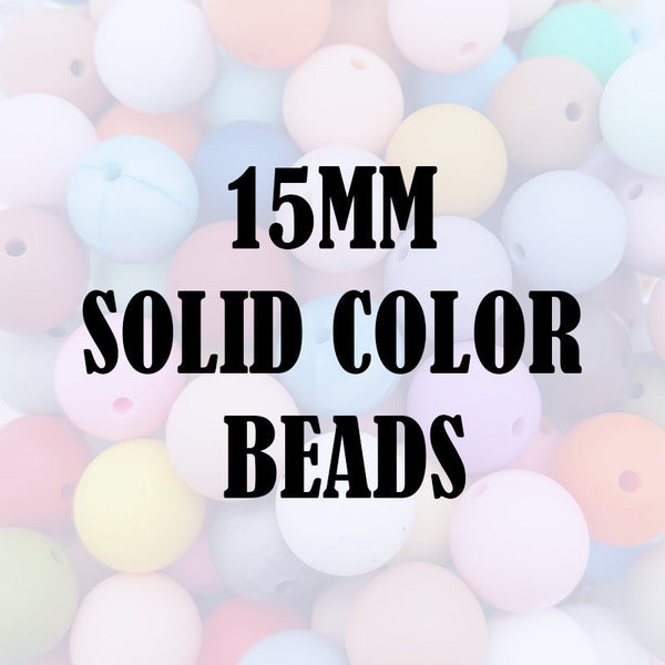 15MM SOLID COLOR BEADS