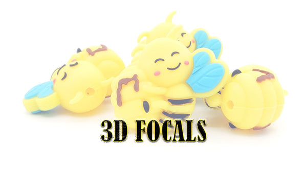 3D Silicone focal beads