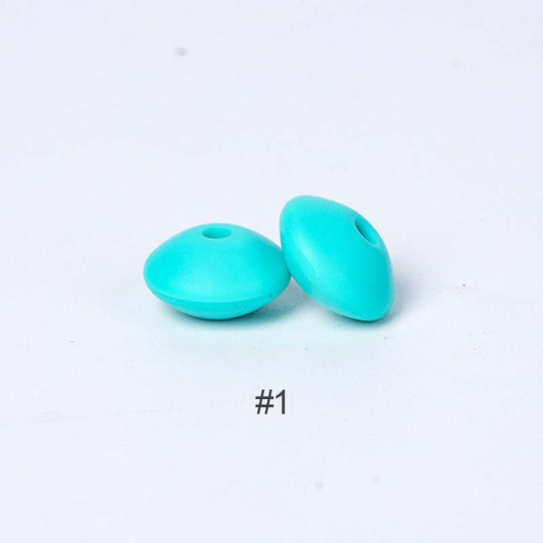 Silikonlinse 12mm Flach "Türkis"