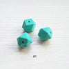 14mm &17mm  Turquoise Silicone Hexagon Beads