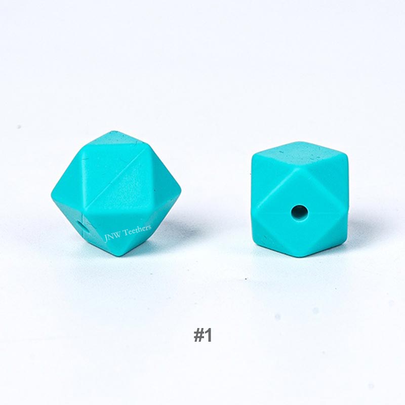 20pcs 14mm Silicone Hexagon Beads
