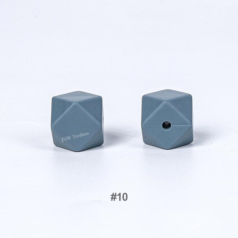 20pcs 14mm Silicone Hexagon Beads