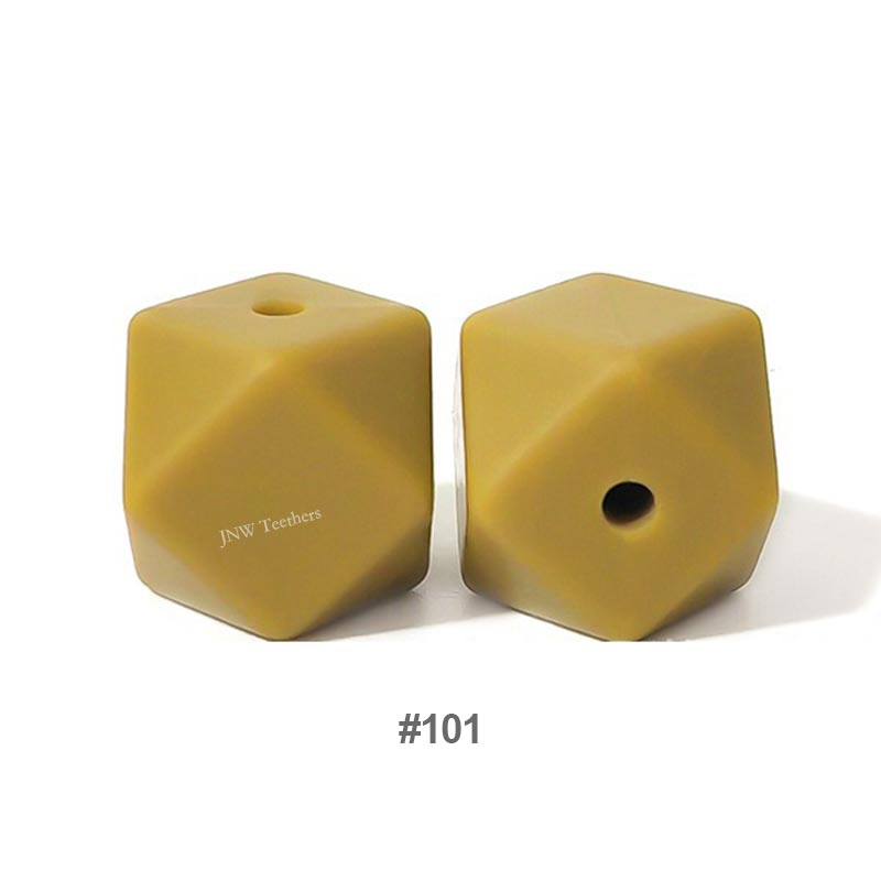 10pcs 17mm Silicone Hexagon Beads