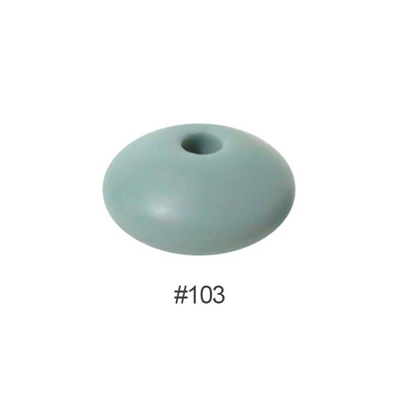 Perles en silicone en forme de soucoupe de 12 mm