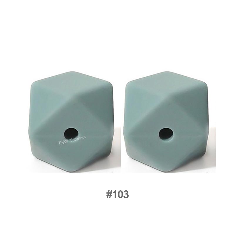10pcs 17mm Silicone Hexagon Beads