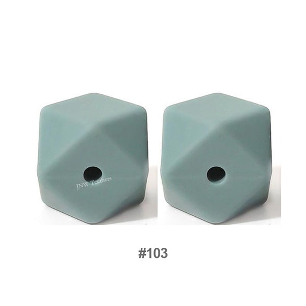10pcs 17mm Silicone Hexagon Beads