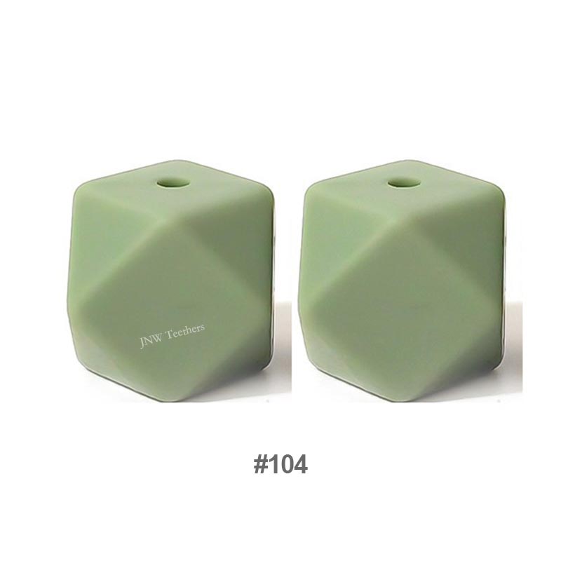 10pcs 17mm Silicone Hexagon Beads