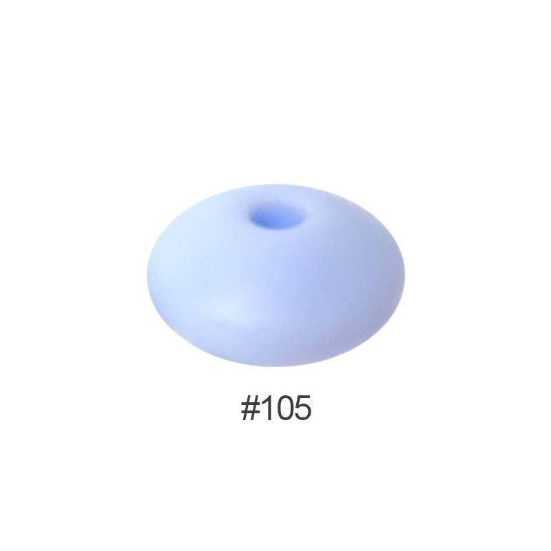 Perles en silicone en forme de soucoupe de 12 mm